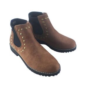 Seven7 Romanoff Size 9 Metallic Stud Suede Waterproof Combat Brown NEW Boots